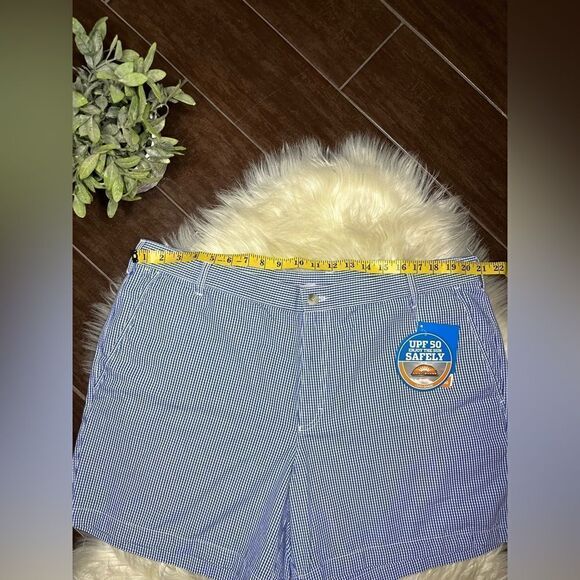 Columbia royal blue and white gingham super bonehead shorts sz 42 - Picture 7 of 7